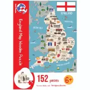 England Illustrated Wooden Jigsaw Puzzle for Children and Adults - 152-Piece