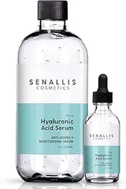 Hyaluronic Acid Serum 240ml And 60ml, Pure Organic Hyaluronic Acid, Anti Ageing, Anti Wrinkle, Ultra Hydrating Moisturiser That Reduces Dry Skin Manufactured In USA
