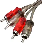 Conext Link Audio RCA Interconnect Cable Patch Male to Male OFC Spiral Braid (3FT, 3 Pack)