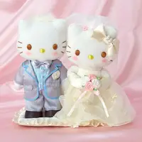 在飛比找樂天市場購物網優惠-大賀屋 日本製 Hello Kitty 結婚娃娃 玩偶 結婚