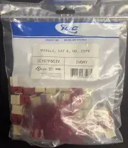 IC107F6CIV ICC Jacks, CAT 6, HD, Pack Of 25, Ivory