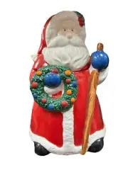 Vintage CKRO Santa Clause Porcelain 12” Candy Cookie Biscotti Jar NEW W/Tag