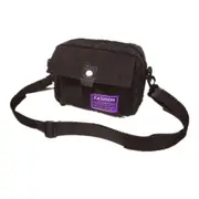 2Pcs Corduroy Messenger Bag Fashion Plush Ladies Handbag Small Square Bag Mobile Phone Bag (Black)