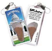 Sacramento FootWhere® Souvenir Zipper-Pull. Made in USA