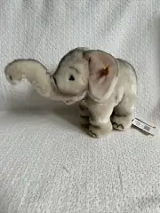 STEIFF Retro Vtg - ELLFIE ELEPHANT- grey- 11”- NWT-