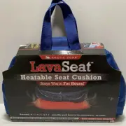 NEW Arctic Zone Lava Seat Heatable Seat Cushion "Stays Warm Up To 6 Hours" Blue