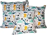 Qiantull Set of 3 Cloth Nappies Wet Bags with Dinosaur Animal Pattern Waterproof Nappy Bag Wet Bags Changing Bag Wet Bag Organiser Bags Large Wet Dry Cloth Bag M + L + XL, Dinosaurs, M+L+XL