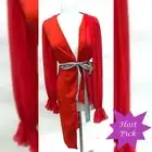 NWT One Monarchy Pleated Red Wrap Size M
