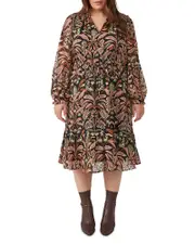 Estelle Plus Clip Dot Midi Dress
