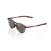 100 Percent Eyewear LEGERE ROUND - Soft Tact Crimson - HiPER Silver Mirror