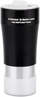 Astronomical Telescope Eyepiece Accessories Barlow Lens Extended 3-Element Length 1.25 Inch 5X