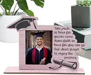 Graduation Picture Frame | Wooden Graduate Picture Display for Table | Elaborate Adjustable Angle, Decorative Desk Ornament for Bookcase Bedroom