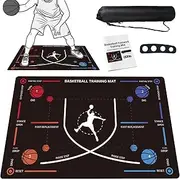 ZVD Portable Basketball Training Mat - Non-Slip Footwork Agility Mat for All Ages & Skill Levels, Durable Basketball Footwork Training Equipment to Improve Speed, Strength, Coordination