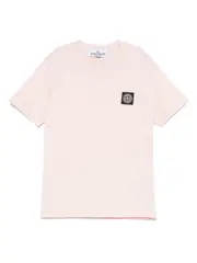 [Stone Island Junior] logo-patch T-shirt 12 Pink