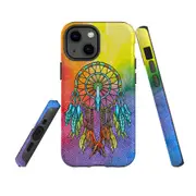 For Apple iPhone 13 mini Case, Armour Back Cover, Colourful Dreamcatcher