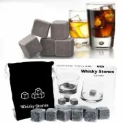 9pcs Whiskey Stone Ice cube Reusable Icecubes Drinks Cooler Whisky Scotch