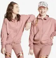 Nwt Justice Tie Hem Zip Up Sweatshirt Size 8 Tea Rose