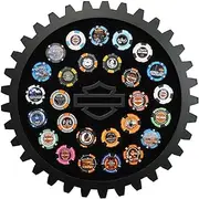 Harley-Davidson Sprocket Bar & Shield Logo Poker Chip Frame - Holds 26 Chips