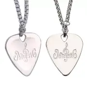 Heart Shaped Guitar Pick Pendant Necklace Necklace Metal Sliding Pendant Acces