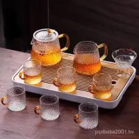 在飛比找Yahoo!奇摩拍賣優惠-泡茶組 茶具組 功夫茶具 半自動茶具 小茶盤耐熱玻璃茶具套裝