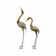 Set 2 Asst Elegant Crane Couple Garden Statue 30x114cm