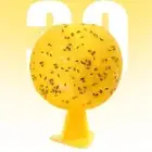 Hanging Ball Fruit Fly Catcher Sticky Trap Disposable Wasp Bee Yellow In/O J7L7~