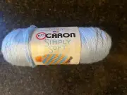 Caron Simply Soft 6 oz. 315 yds. Yarn 1 Skein SOFT BLUE Skein NEW
