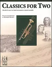 FJH CLASSICS FOR TWO FOR FRENCH HORN MUSIC BOOK BALENT ANY TWO BAND INSTRUMENTS