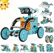 EPPO STEM Solar Robot Kit Toys 12-in-1, Educational Building Science Experiment Set Gifts for Kids Boys Girls,Gifts for Kids 8 9 10 11 12 13 Years Old (Blue)