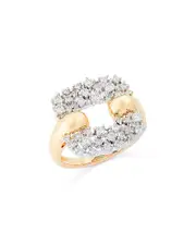 Bloomingdale's Fine Collection Diamond Open Cluster Ring in 14K White & Yellow Gold, 0.75 tcw