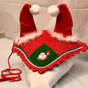 Santa Claus Horse Ear Bonnet/Net/Hat/Hood/Mask Fly Veil Christmas