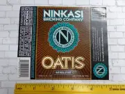 BEER Brewery LABEL ~*~ NINKASI Brewing Co Oatis Oatmeal Stout ~*~ Eugene, OREGON