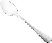 Mercer Culinary 18-8 Stainless Steel Plating Solid Spoon, 7-7/8-Inch