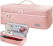 Travel Bag For Hair Styling Tools - Double-Layer Portable Storage Organizer Bag For Hair Tools With Heat-Resistant Pad - Curling Iron And Other Hot Tools, Large Capacity With Heat-Resistant Borato