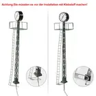 1pc Model Railway Light HO OO Gauge 1:87 Lit Platform Clock on Lattice Mast Lamp