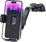 Avakot Car Phone Mount Holder, 2023 Upgrade Suction Cup Car Phone Holder, Car Phone Mount for Dashboard、Windshield, Anti-Shake Telescopic Car Phone Holder Compatible with 4-7 Inch Smartphones