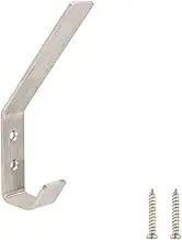 AmazonBasics Stainless Steel Double Prong Coat Hook, AB6000-SS-5