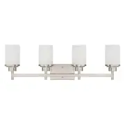 Sunset Lighting Somes 4-Light Vanity w/ Bright Satin Nickel Finish - TF17034-80