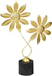 Light Luxury Wrought Iron Ornaments Decorative Plant Ornaments Modern Desktop Ornaments Spring Decorations for Home Metal Iron Leaf Decor Decorative Desktop Ornament Golden Wooden