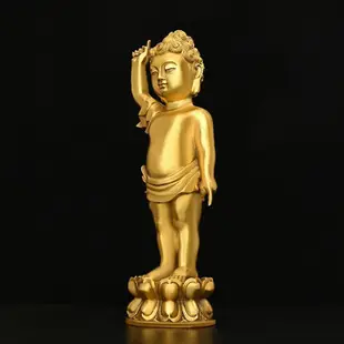 純銅佛像悉達多太子佛 浴佛 供奉擺件 寶寶佛 釋迦牟尼佛庭院鎮宅