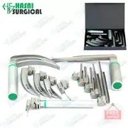 Laryngoscope Fiber optic Mac & Miller set With 3 type of Handles + Box 12 PCS