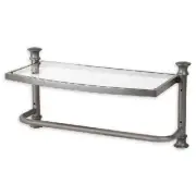 ORG™ Wall Shelf with Towel Bar in Silver