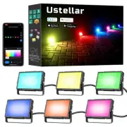 USTELLAR Smart RGB Flood Light Outdoor 40W, Color Changing Led Landscape Ligh...