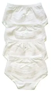 Baby Girls Ruffle Diaper Cover Lace Bloomers Panties 4 Pack White Rumba Baptism