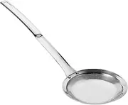 Luxshiny Flat Cooking Skimmer Ladle - Fine Mesh Colander Stainless Steel Sieve Spoon Grease Filter Scoop for Oil Filter Food Strainer Flour Sifter Soup Hot Pot