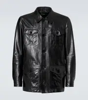 [Tom Ford] Tom Ford Leather field jacket AU 99 black