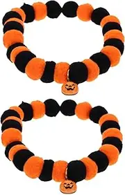 ibasenice 2Pcs Pumpkin Bell Cat Collar Comfortable Pet Neck Decor for Halloween Parties Accessory Lightweight and Chic Design for Pets