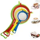 4PC Multi Purpose Plastic Strainers Sieve Mesh Colander Set Flour Sifter Kitchen