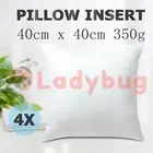 4x Memory Resistant Cushion Pillow Inserts Polyester Filling 40cm x 40cm