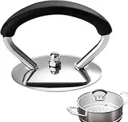 Pot Lid Handle Replacement - Stainless Steel Cover Knob With Silicone Handgrip | Pan Lid Holding Handles for Kitchen